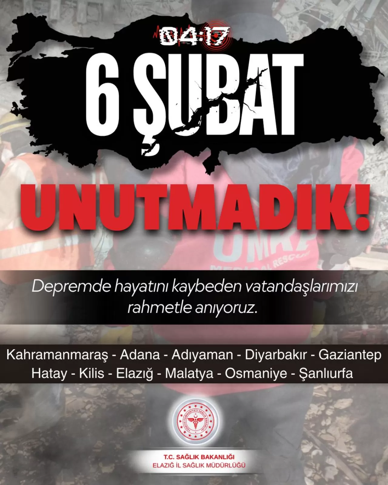 Elazığ'da Depremde Hayatını Kaybedenler Anıldı