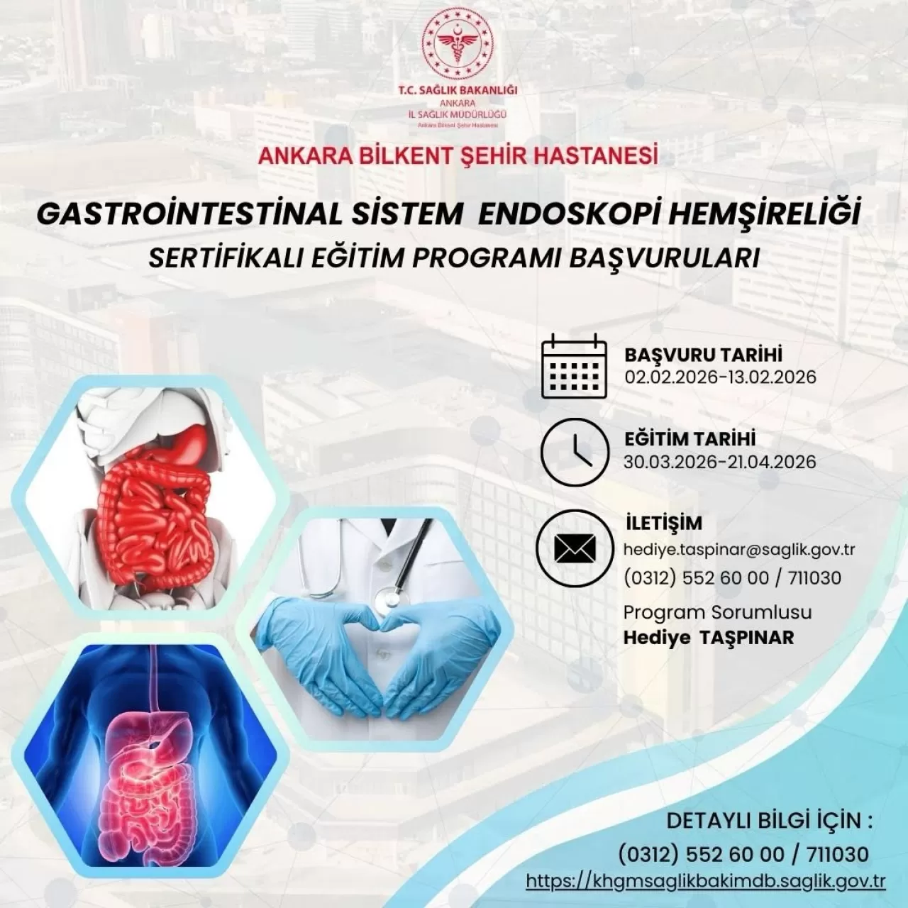 Ankara Bilkent Şehir Hastanesi'nde 2026 Yılında GIS Endoskopi ve Evde Sağlık Hizmetleri Hemşirelik Eğitimleri