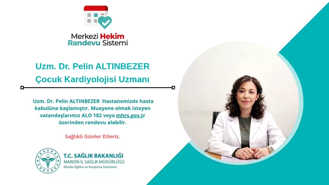 Mardin'e Yeni Uzman Doktor: Pelin Altınbezer Hastanede Hizmet Vermeye Başladı