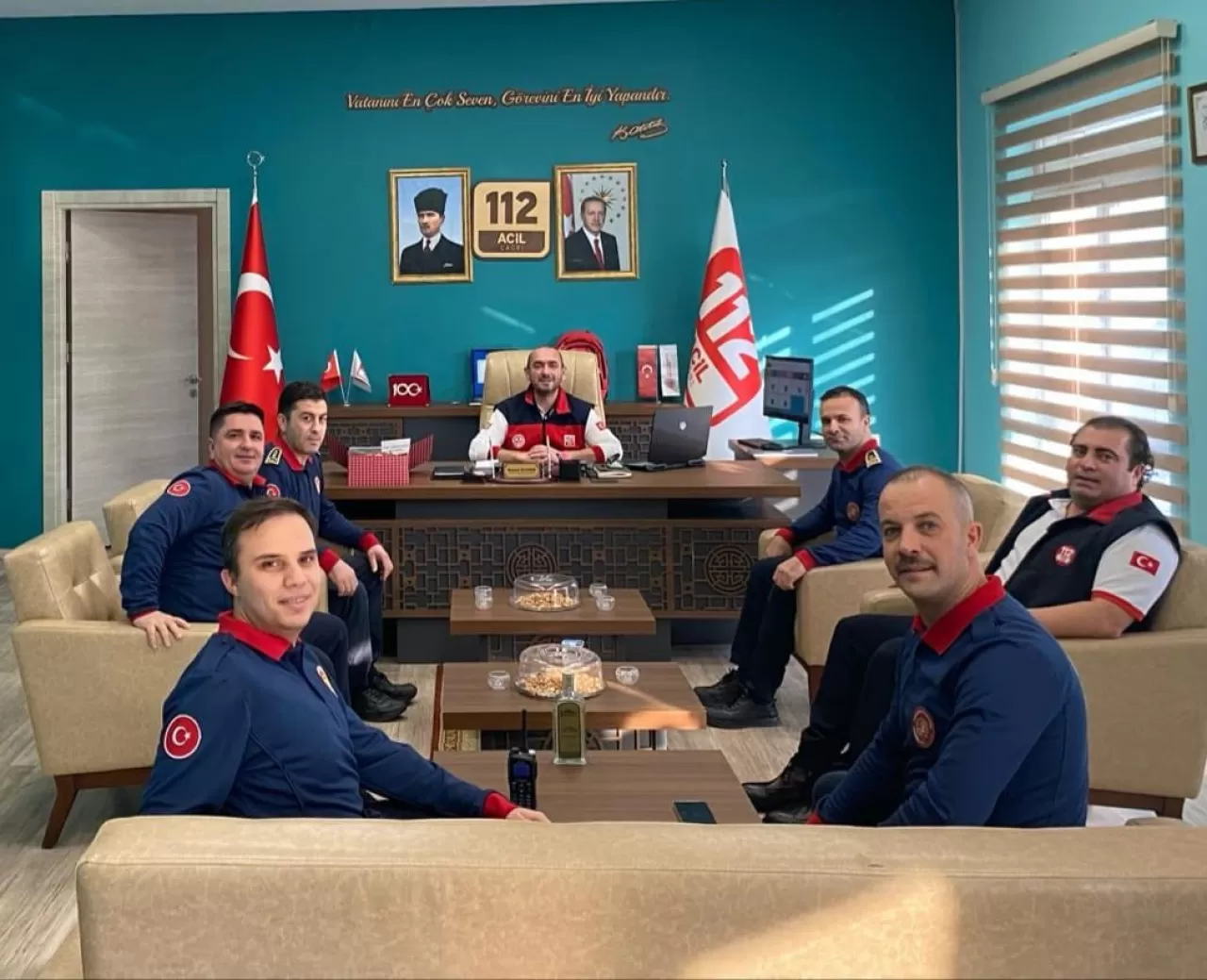 Sakarya'da 112 Acil Çağrı Merkezi ve İtfaiye Ekipleri Arasında Anlamlı Ziyaret