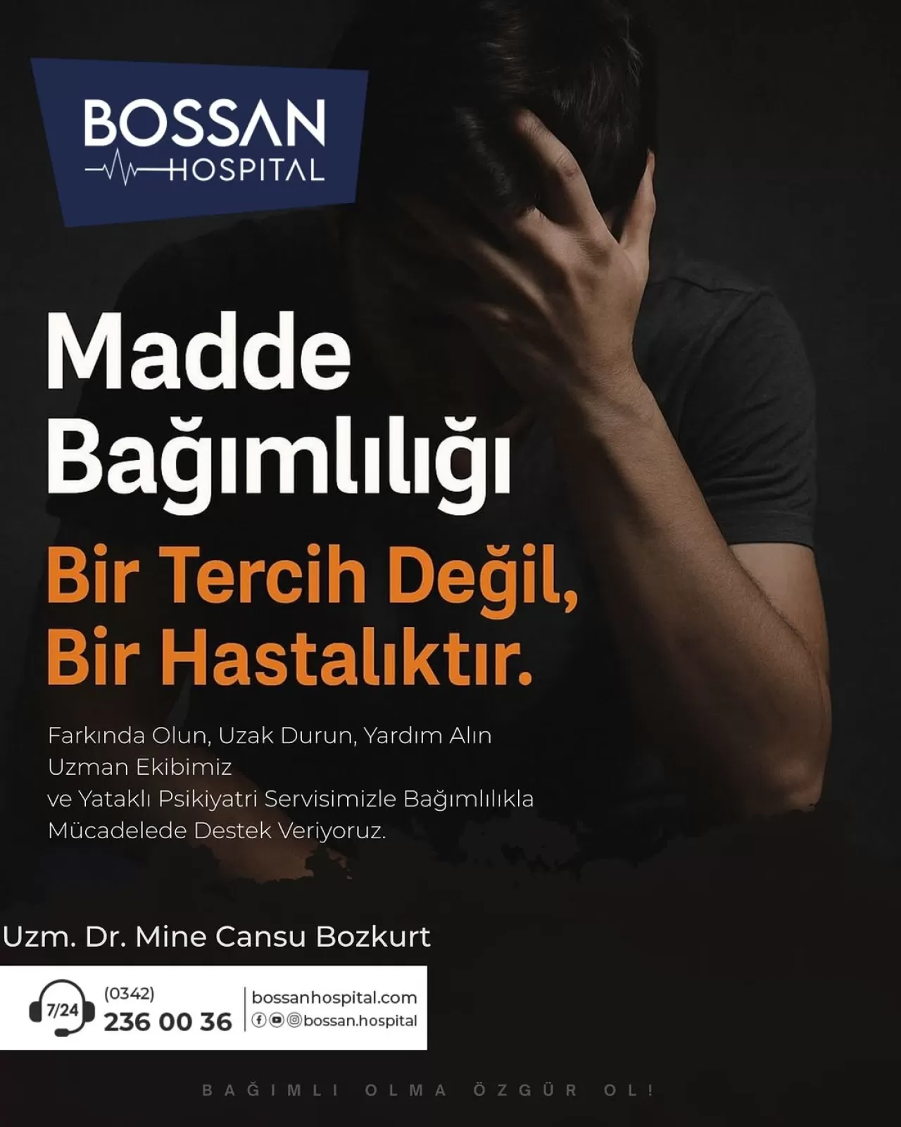 Gaziantep Bossan Hospital'dan Bağımlılıkla Mücadele Çağrısı: 