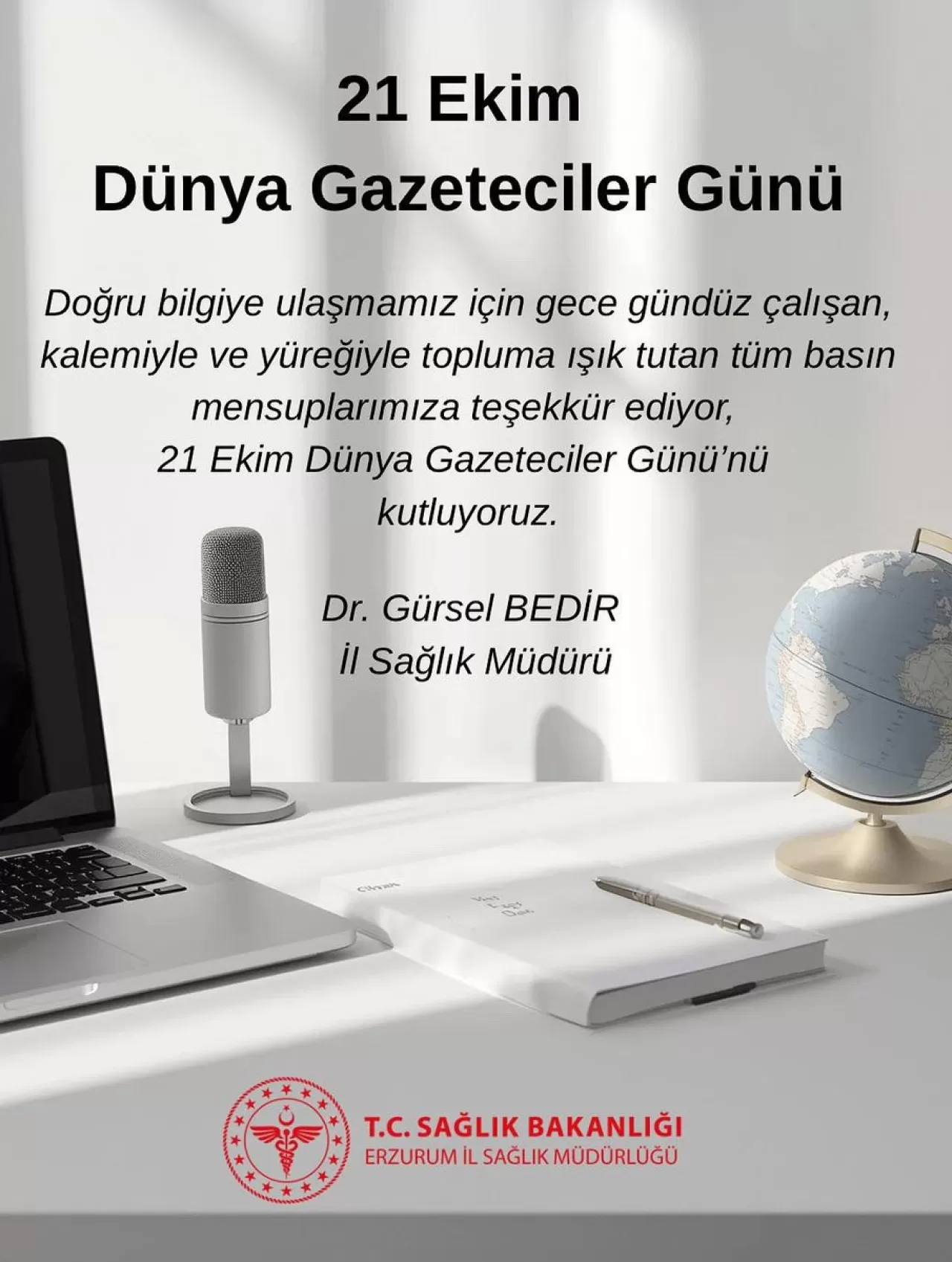 21 Ekim Dünya Gazeteciler Günü Erzurum'da Kutlandı