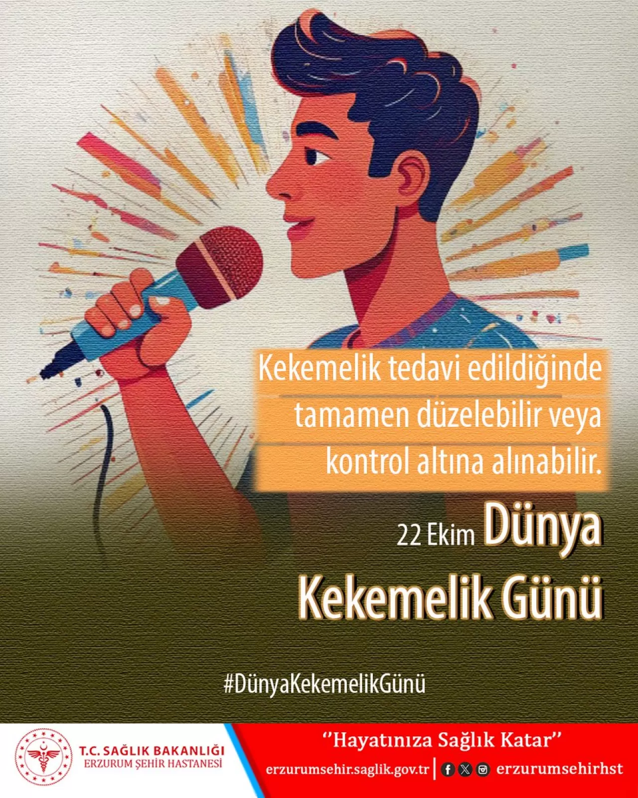 Erzurum Şehir Hastanesi'nde 22 Ekim Dünya Kekemelik Günü Etkinliği Düzenlendi