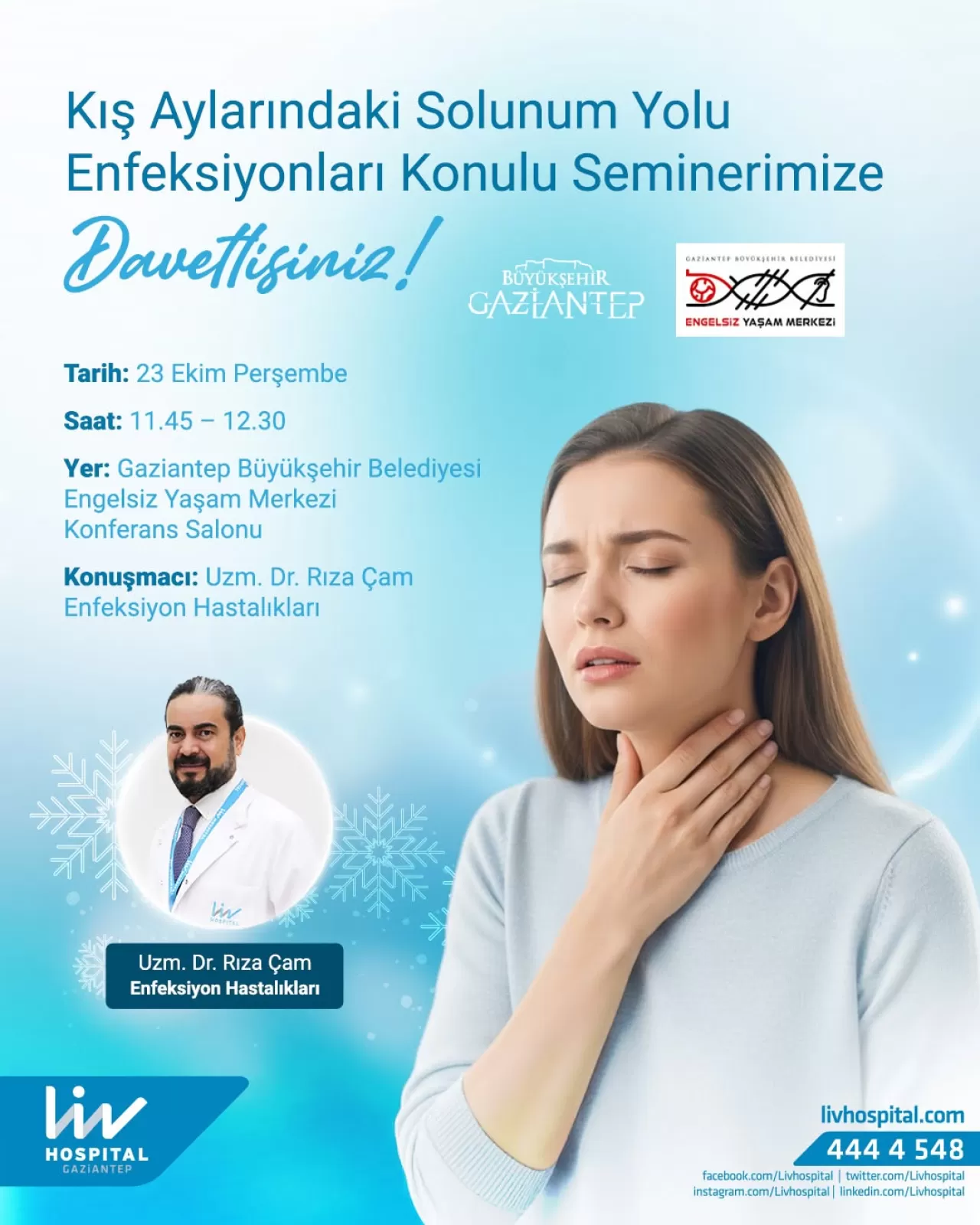 Liv Hospital Gaziantep'ten Solunum Yolu Enfeksiyonları Semineri