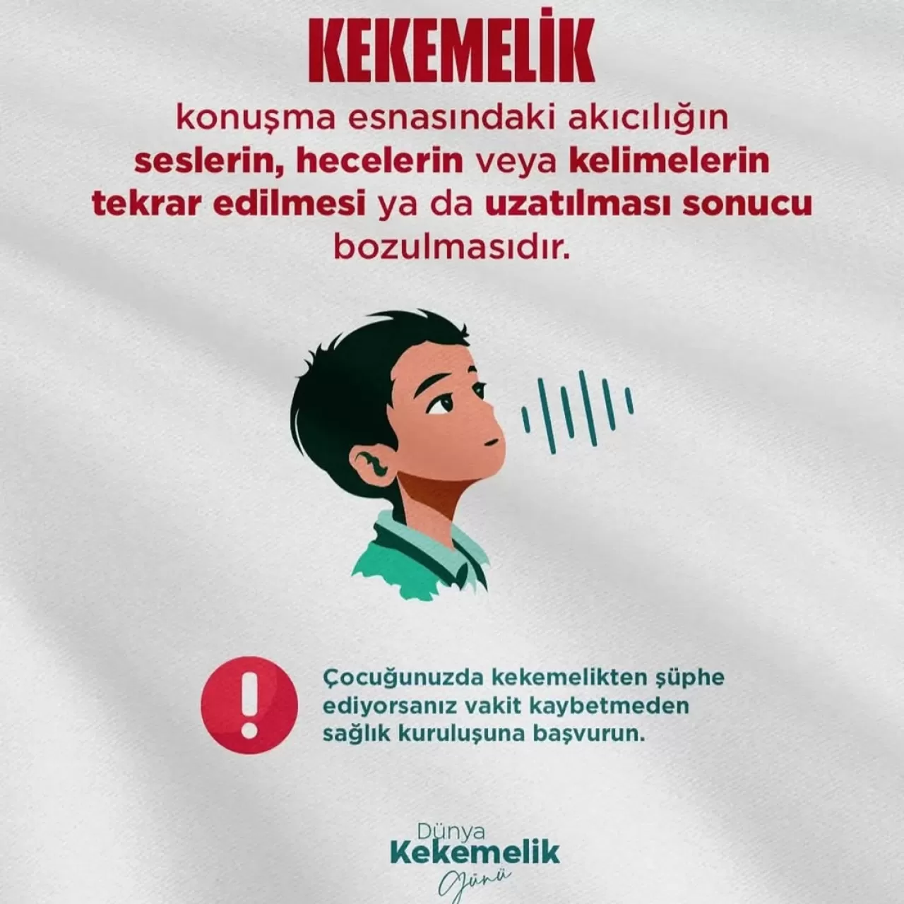 Bursa Gemlik'te Dünya Kekemelik Günü'nde Konuşma Bozukluğuna Dikkat Çekildi