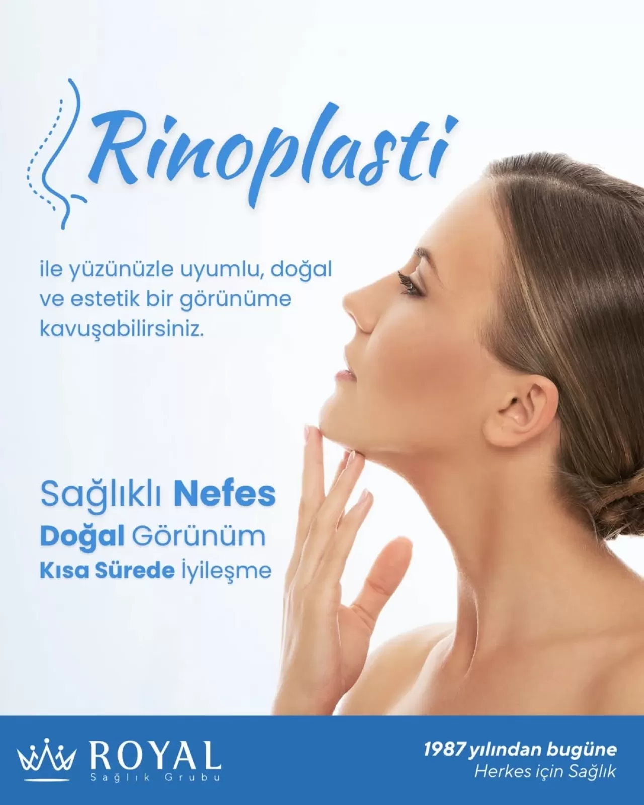 Bandırma Royal Hastanesi'nde Doğal Görünümlü Rinoplasti Ameliyatı