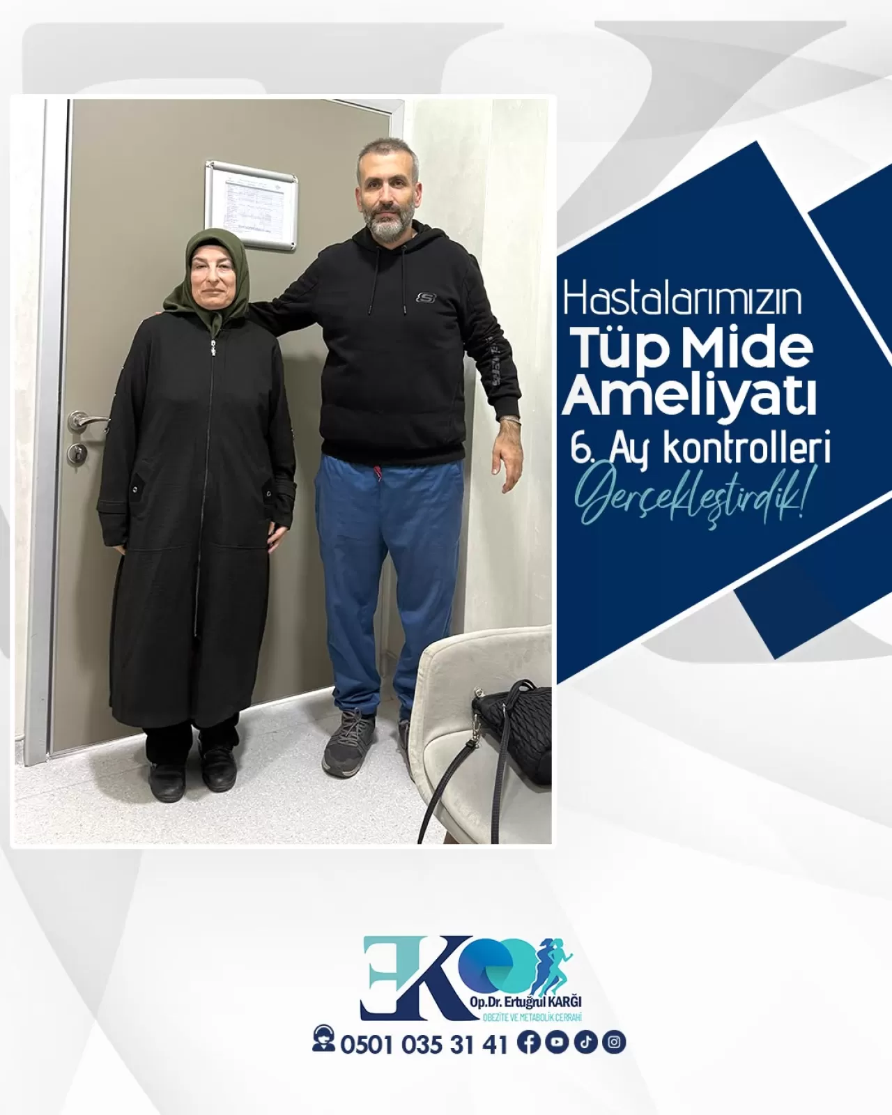 Yalova'da Tüp Mide Ameliyatı Sonrası 6 Aylık Kontroller Tamamlandı