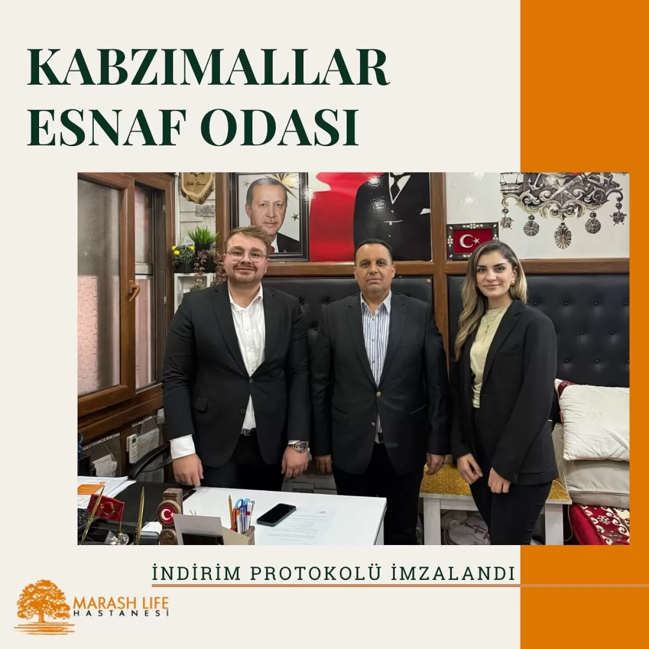 Özel Marash Life Hastanesi ve Kabzımallar Esnaf Odası Arasında İndirim Protokolü İmzalandı