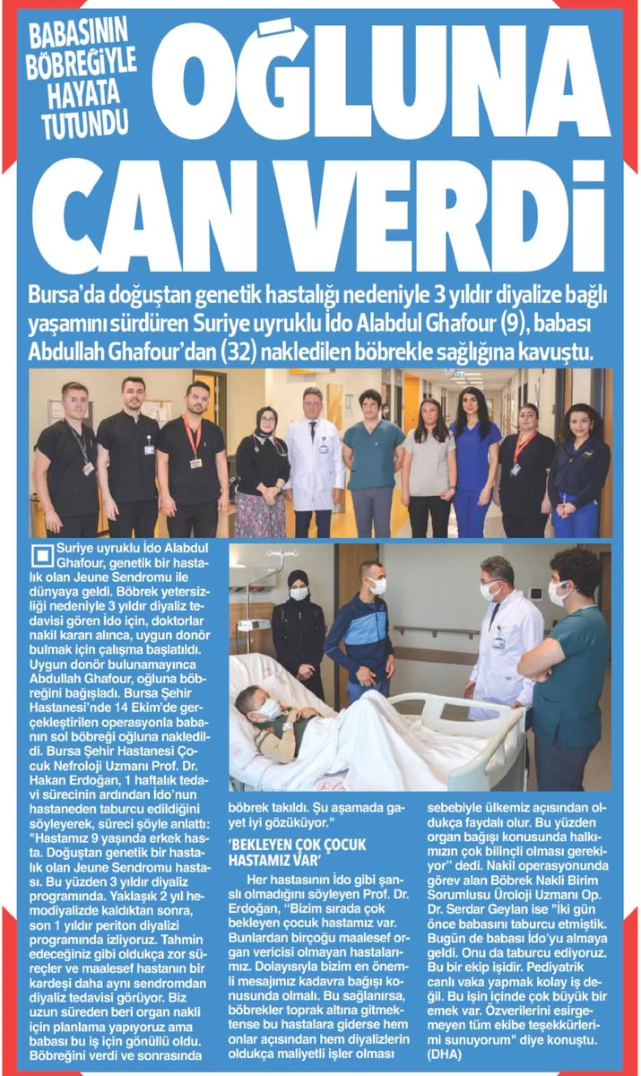 Bursa İl Sağlık Müdürlüğü'nün Çalışmaları ve Hizmetleri