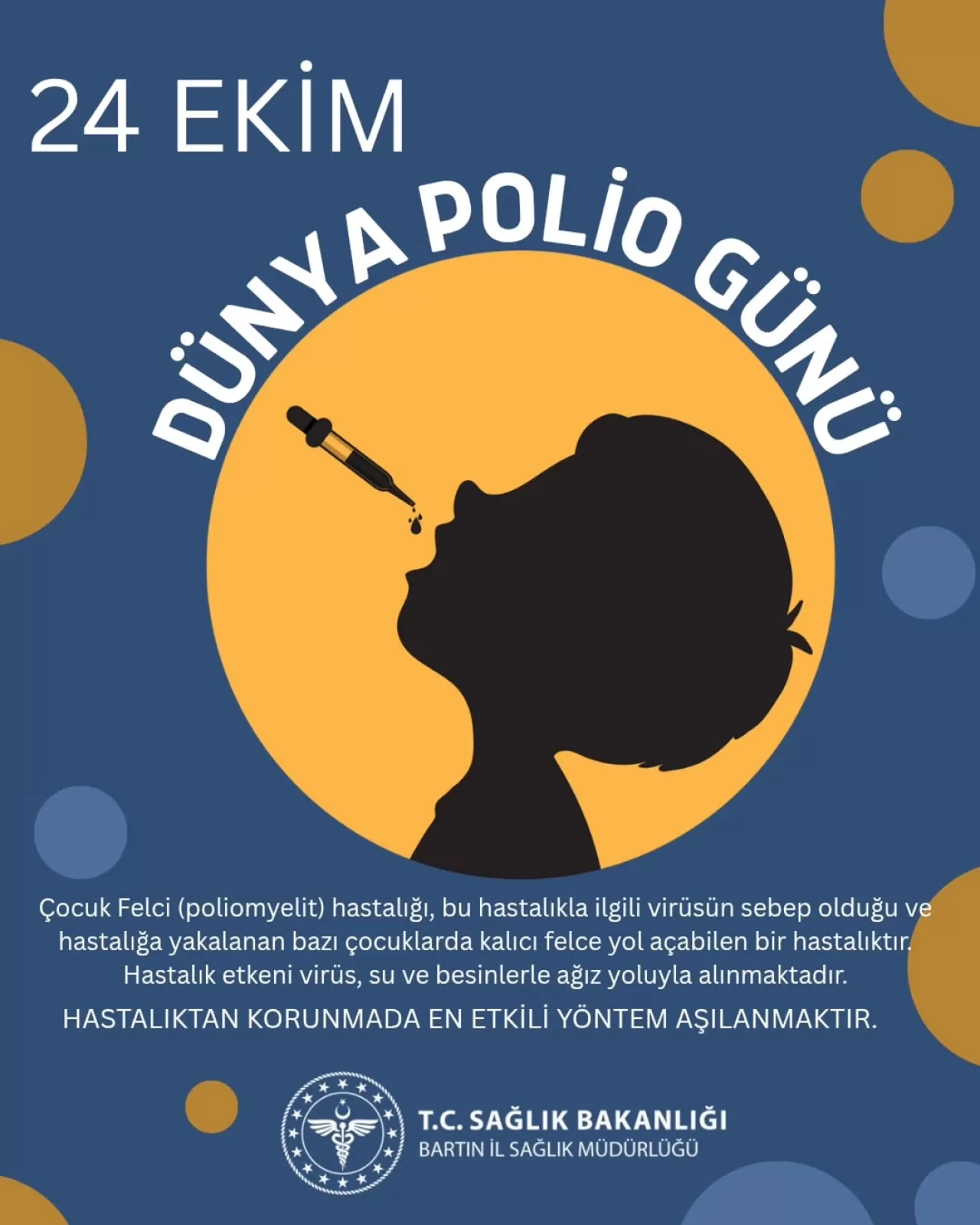 Bartın İl Sağlık Müdürlüğü'nden Çocuk Felci (Poliomyelit) Uyarısı ve Korunma Yolları