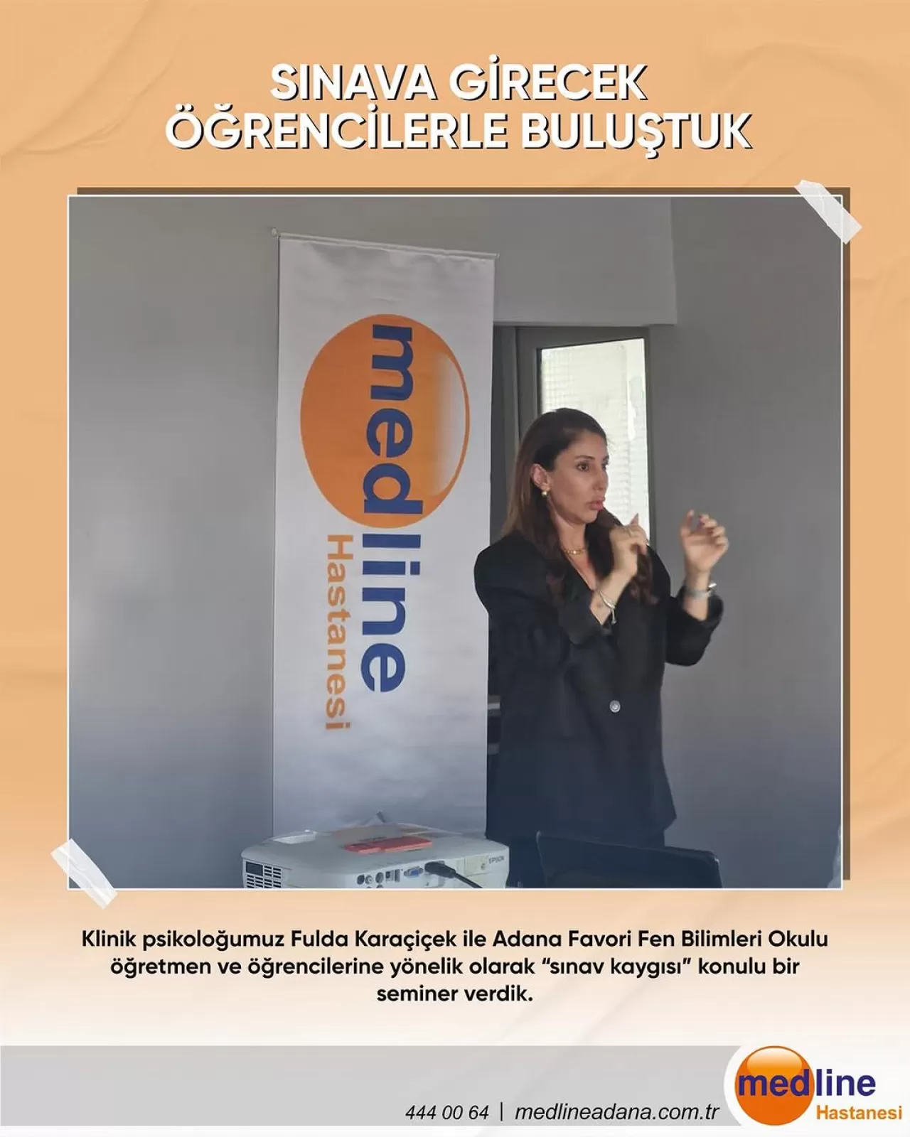 Adana'da Öğrencilere Sınav Kaygısıyla Başa Çıkma Semineri