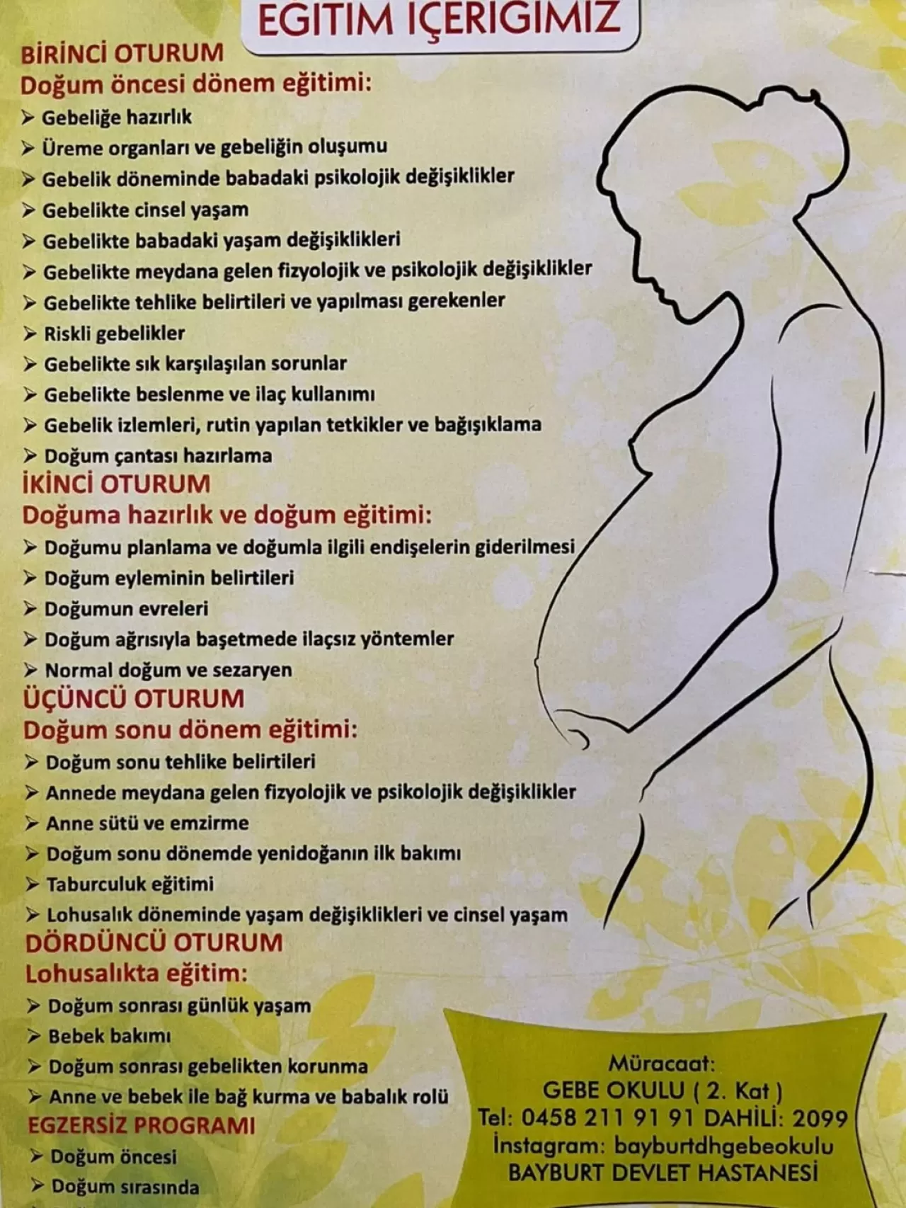 Bayburt'ta Gebe Okulu Eğitimleri Yoğun Katılımla Devam Ediyor