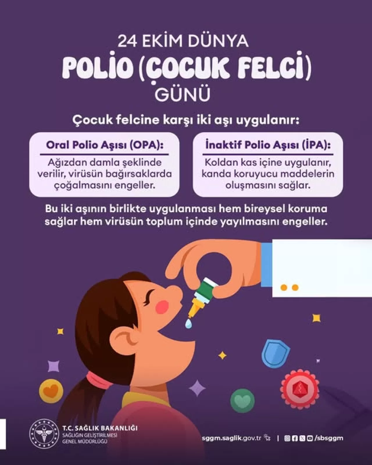 Kırıkkale Yüksek İhtisas Hastanesi'nden Dünya Polio Günü Açıklaması: Çocuk Felcinden Korunmanın Tek Yolu Aşı