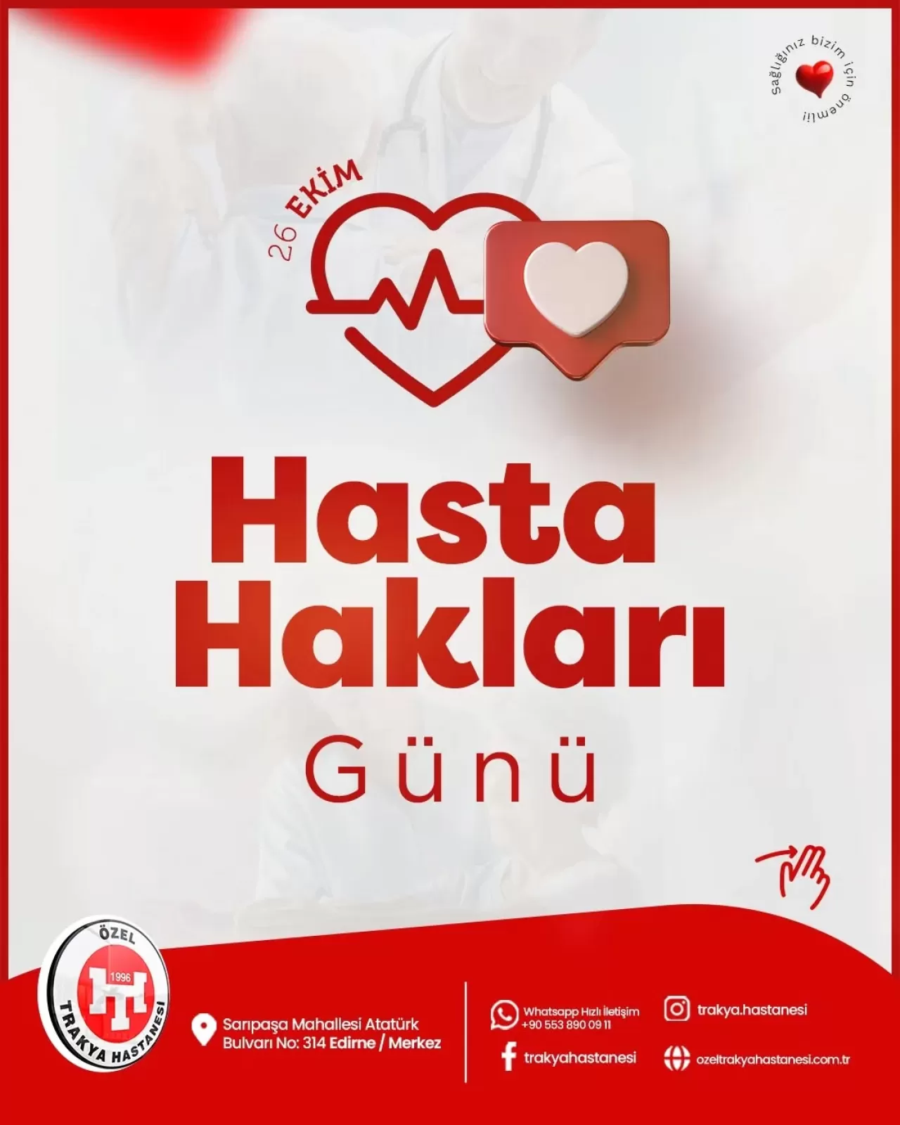 Özel Trakya Hastanesi'nden Hasta İş Birliği ve Haklarına İlişkin Önemli Açıklama