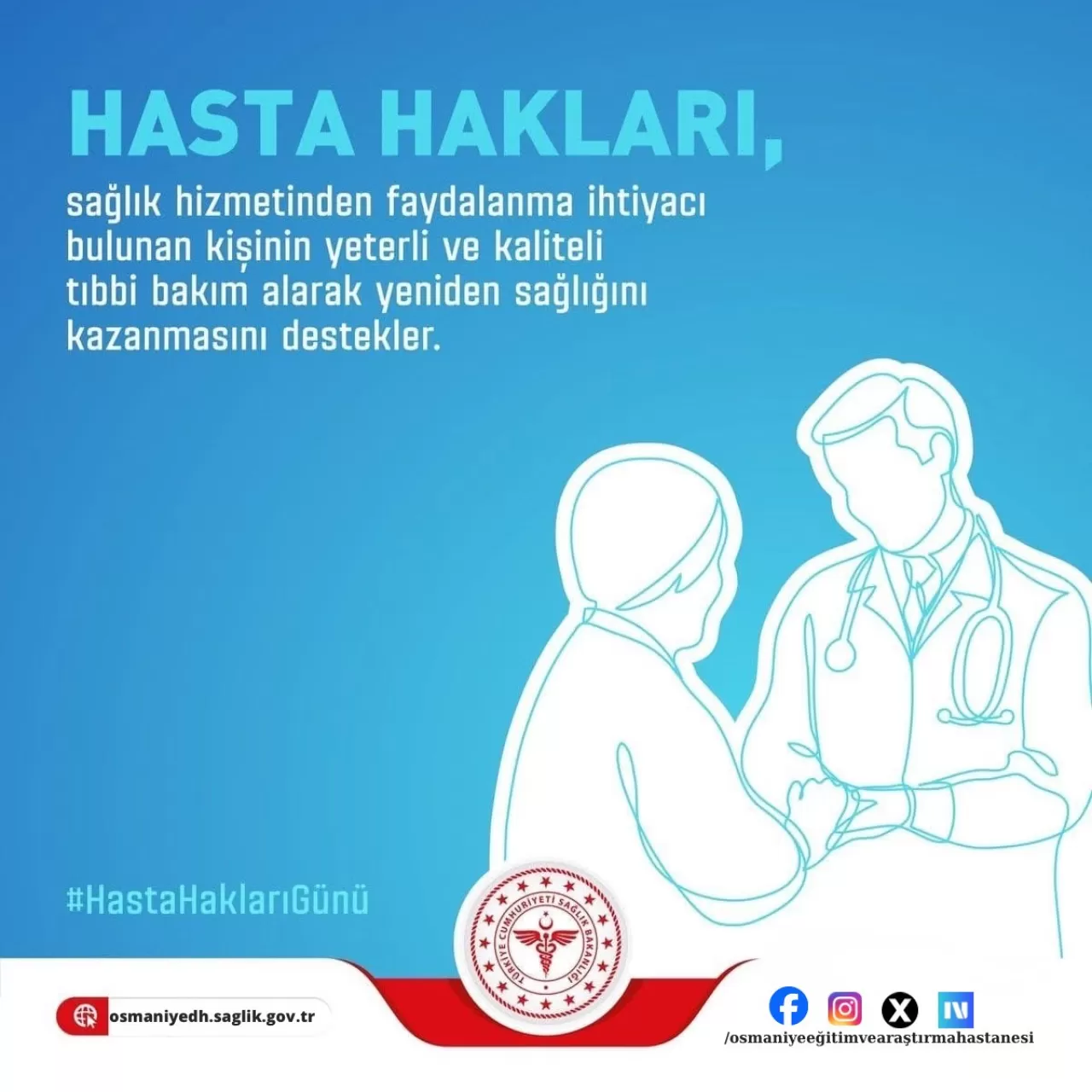 Osmaniye Devlet Hastanesi'nde 26 Ekim Hasta Hakları Günü Etkinliği Düzenlendi