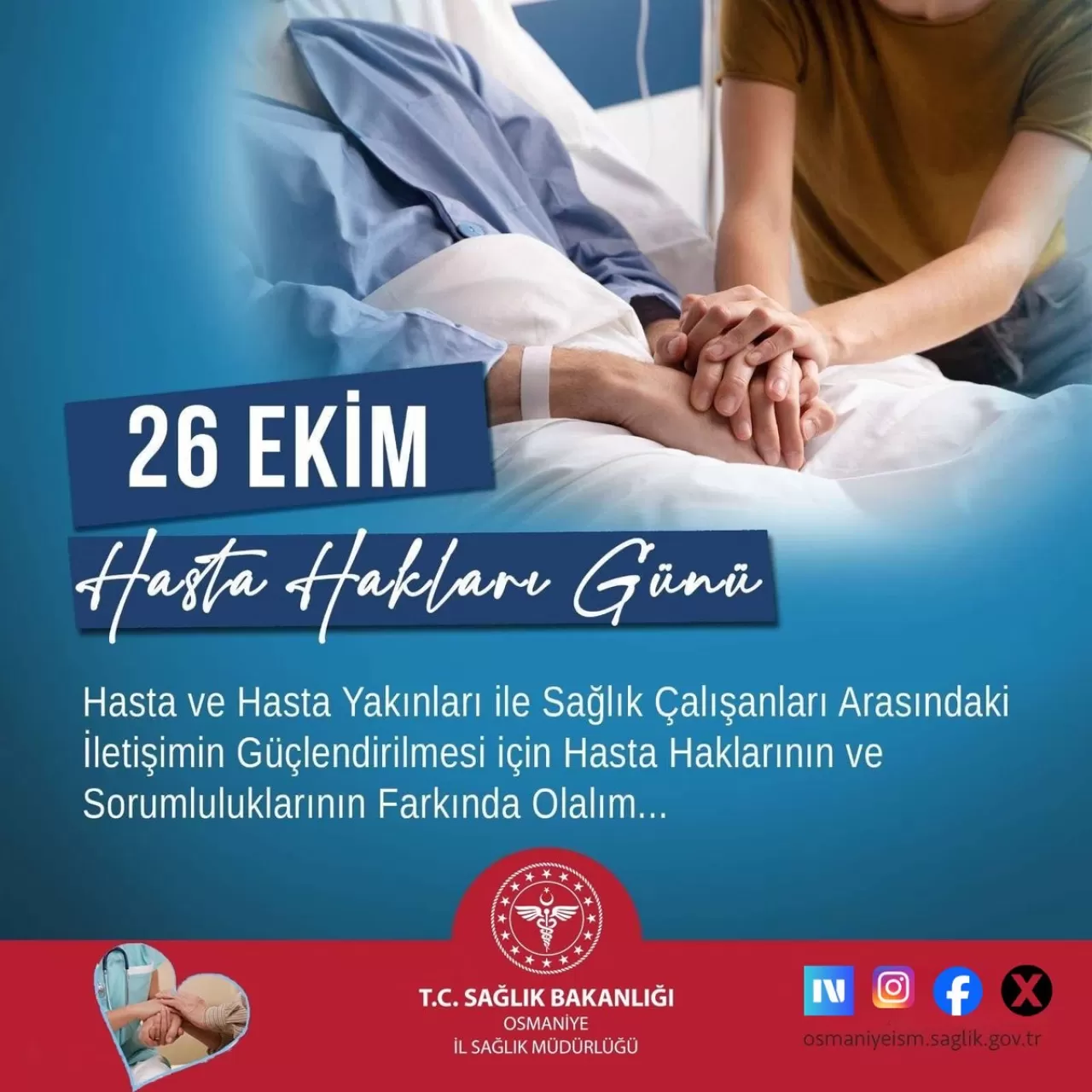 Osmaniye'de 26 Ekim Hasta Hakları Günü'nde Farkındalık Vurgusu