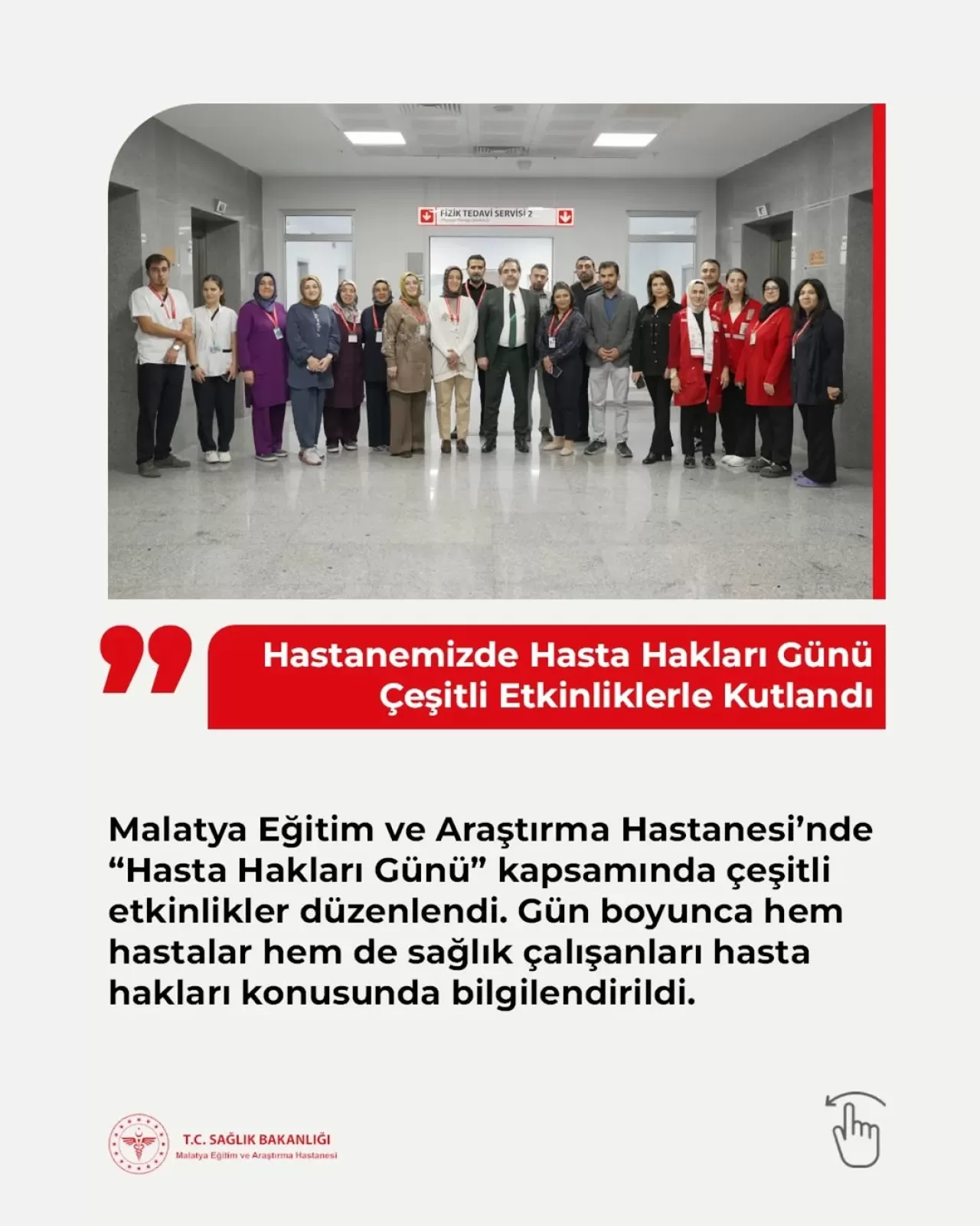 Malatya Eğitim ve Araştırma Hastanesi'nde Hasta Hakları Günü Etkinlikleri
