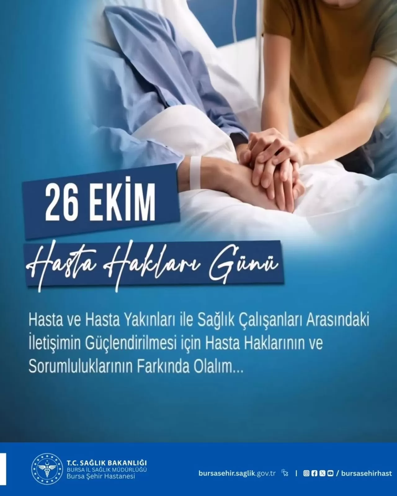 Bursa Şehir Hastanesi'nden 26 Ekim Dünya Hasta Hakları Günü Açıklaması