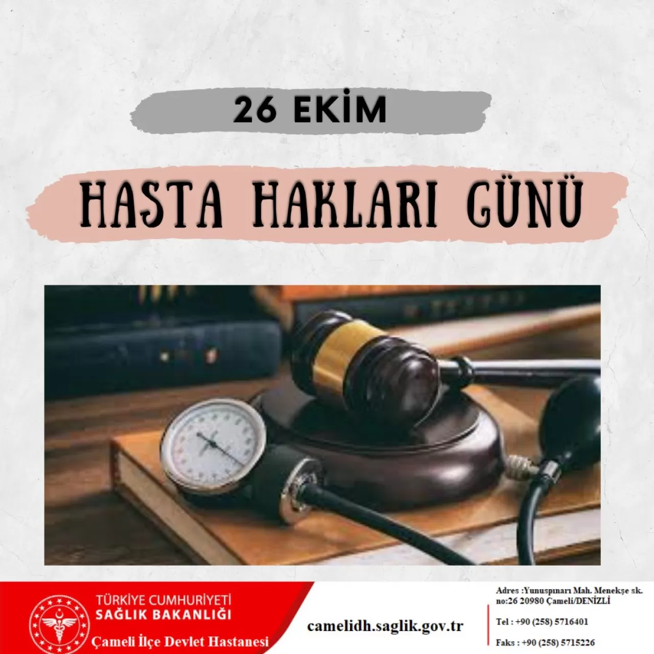 Denizli Çameli'nde 26 Ekim Hasta Hakları Günü Kutlandı