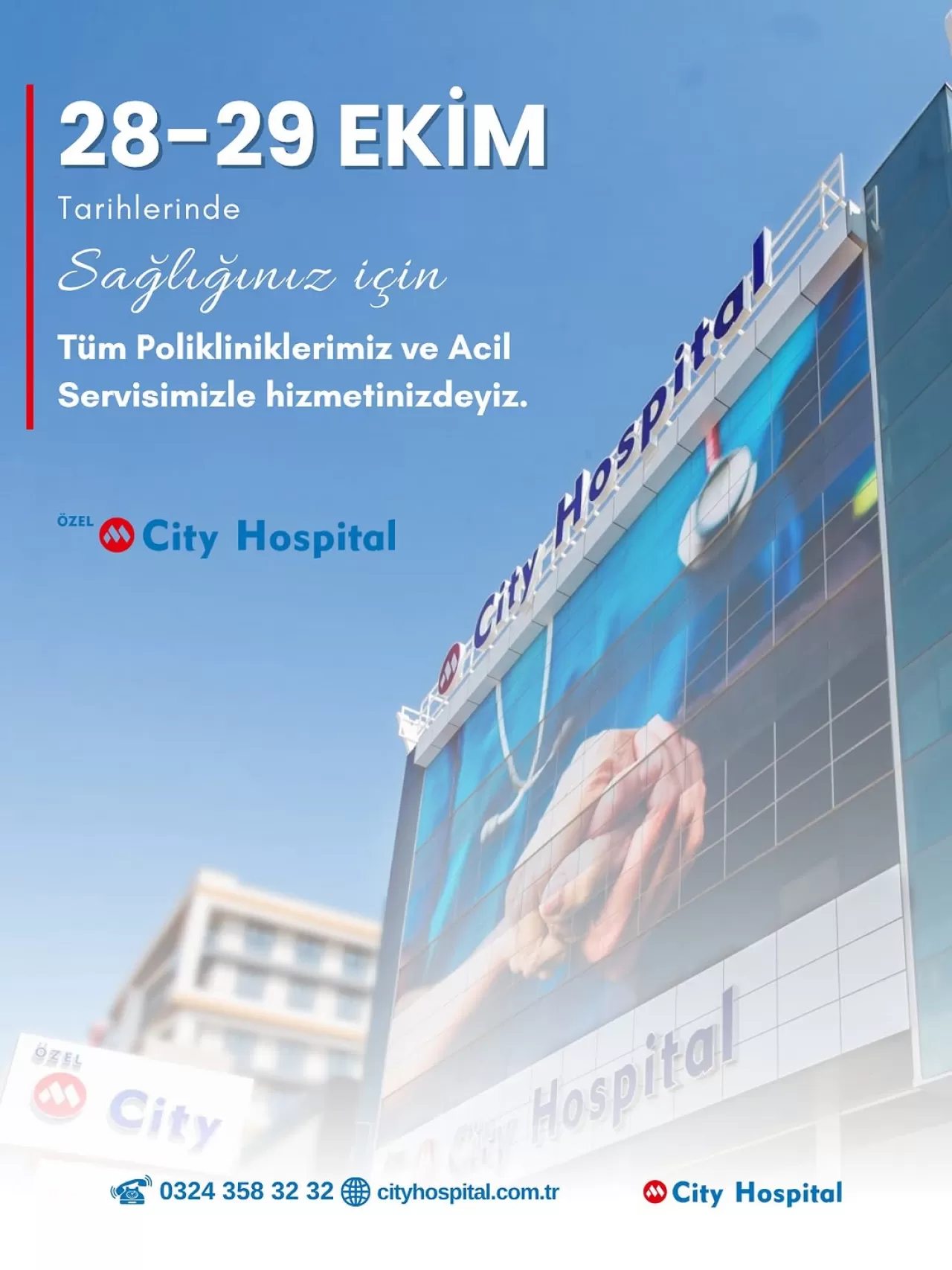 Mersin City Hospital, Cumhuriyet Bayramı'nda 7/24 Hizmet Verecek