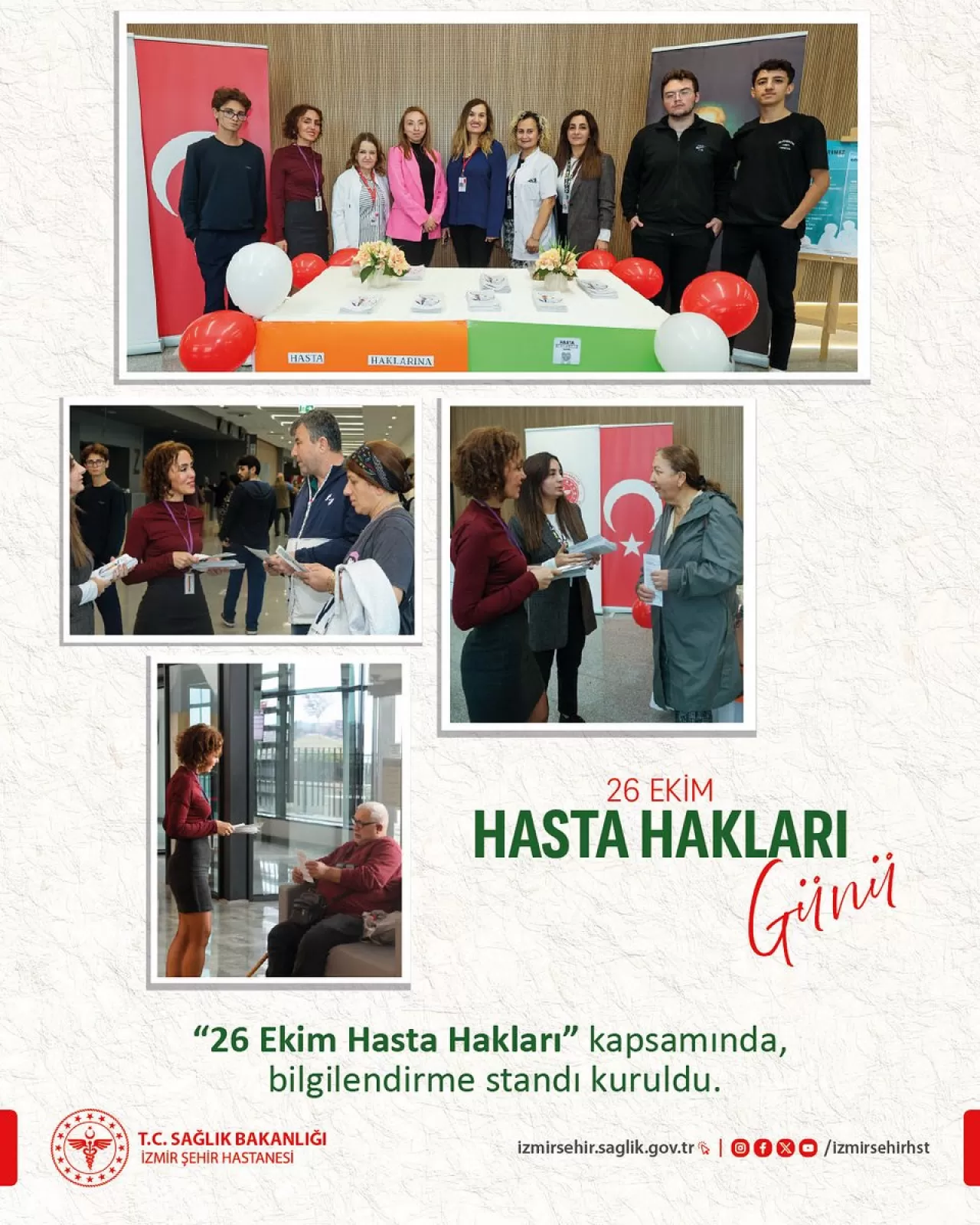 İzmir Şehir Hastanesi'nde Hasta Hakları Günü'nde Bilgilendirme Standı Açıldı