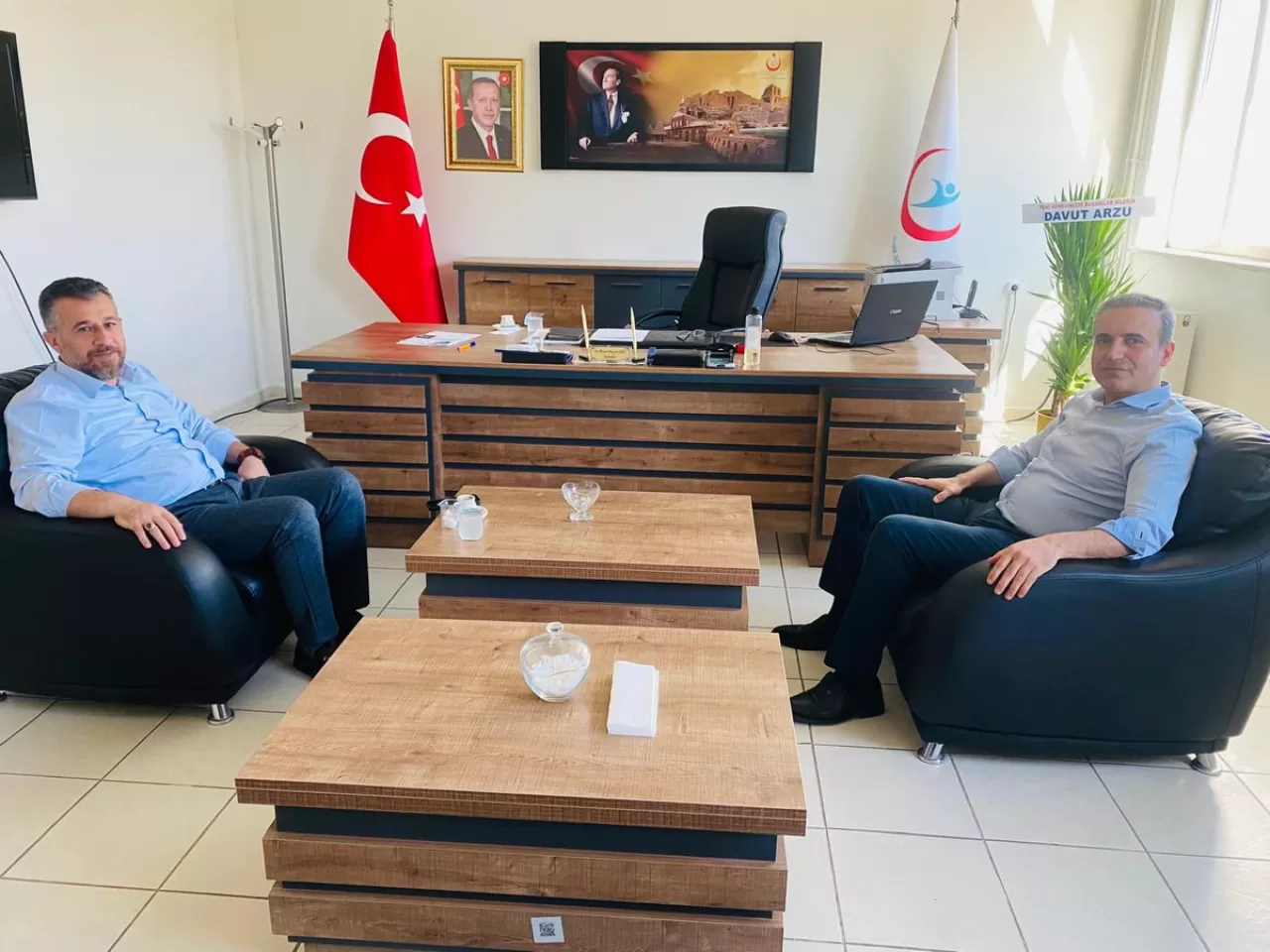 Çınar İlçe Müftüsü, Devlet Hastanesi Başhekimi'ne Nezaket Ziyaretinde Bulundu