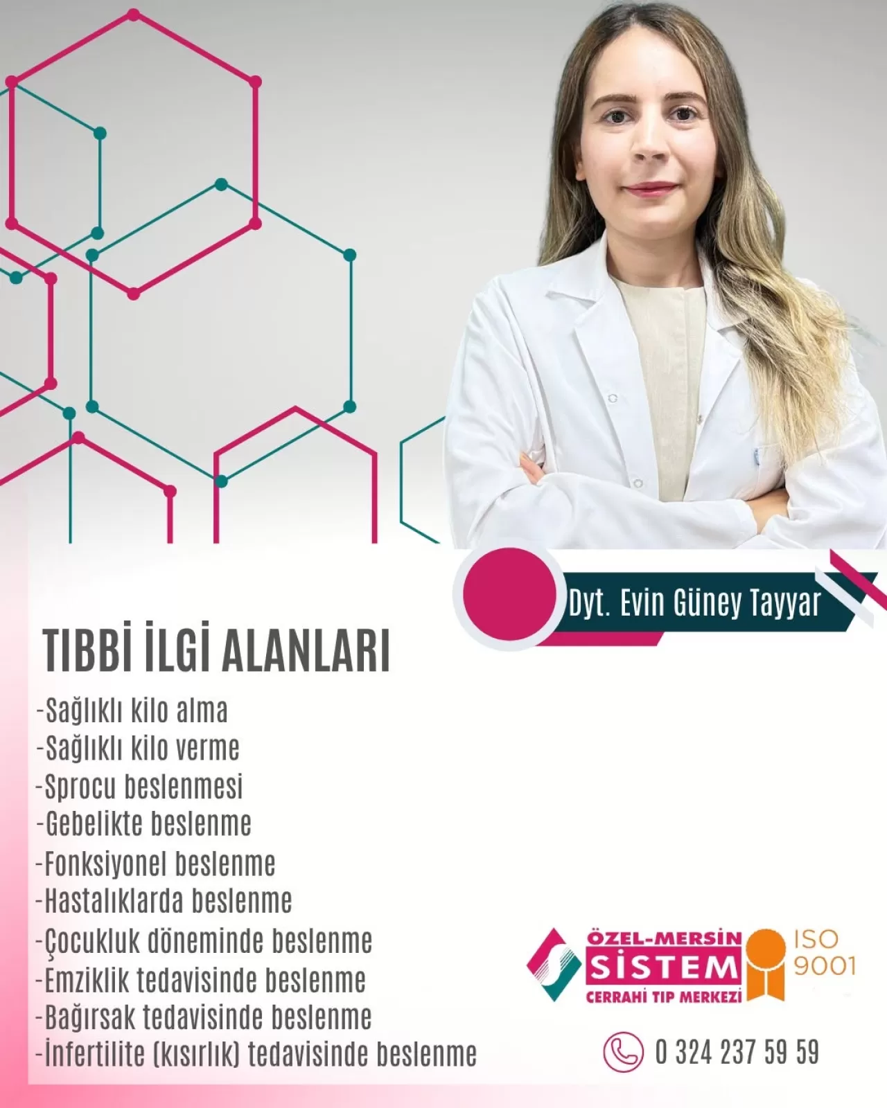 Mersin Sistem Cerrahi Tıp Merkezi'ne Yeni Diyetisyen