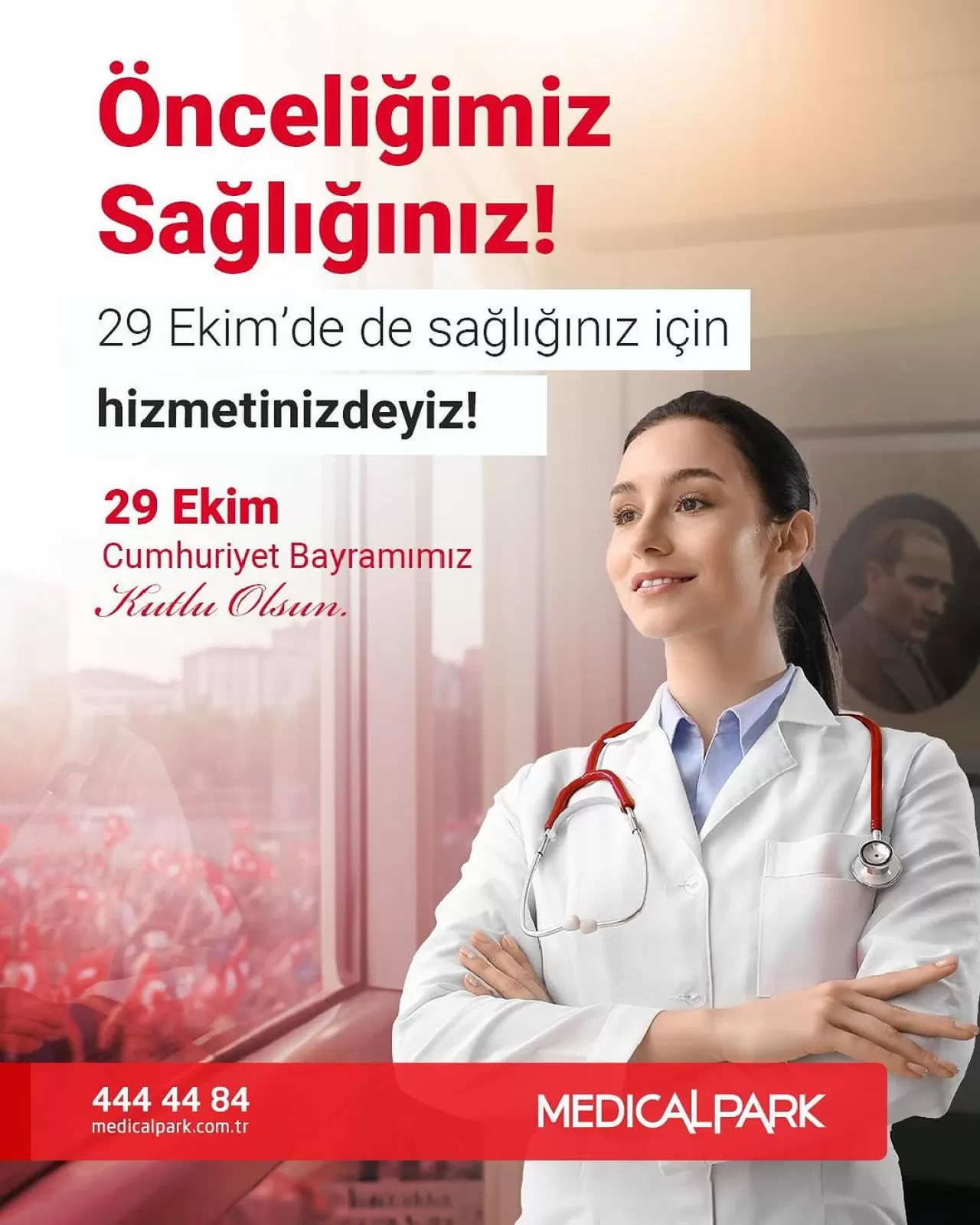 Medical Park Tokat Hastanesi, 29 Ekim Cumhuriyet Bayramı'nda Hizmet Vermeye Devam Edecek