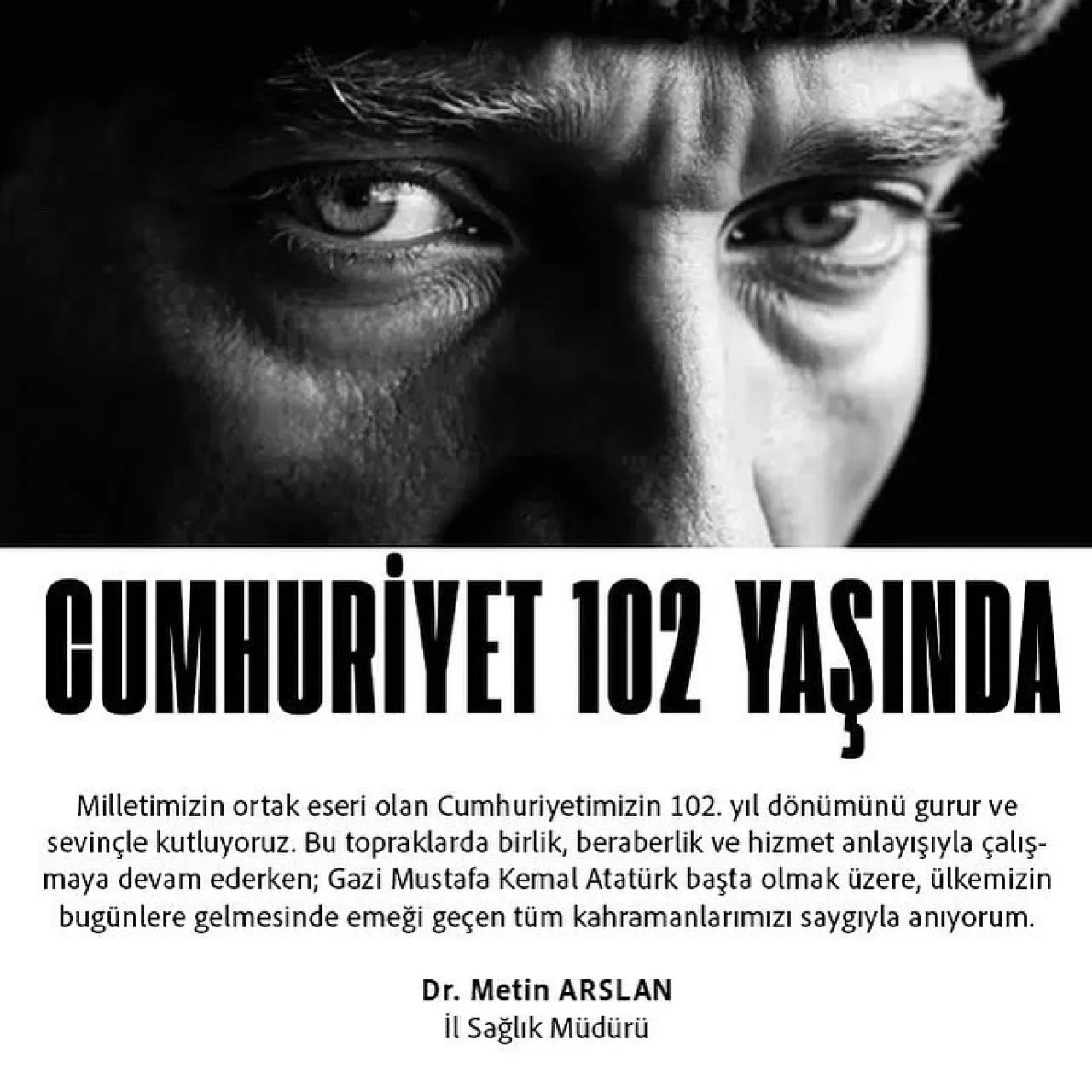 Sinop İl Sağlık Müdürlüğü'nden Cumhuriyet'in 102. Yılı Kutlaması