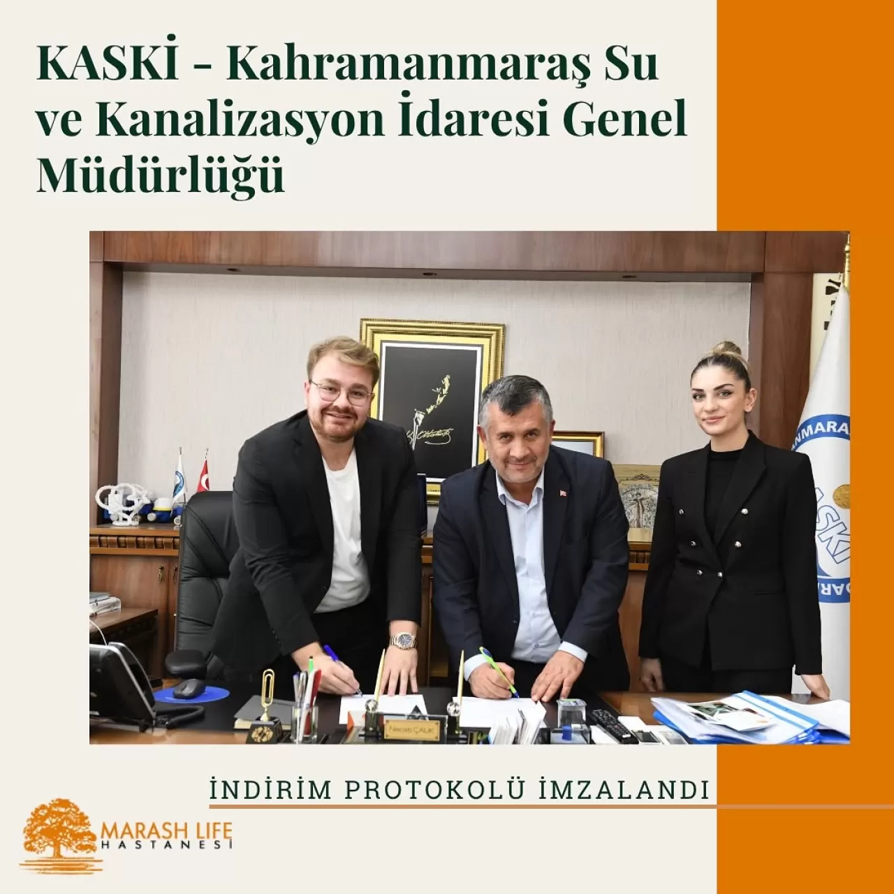 Özel Marash Life Hastanesi ve KASKİ Arasında İndirim Protokolü İmzalandı