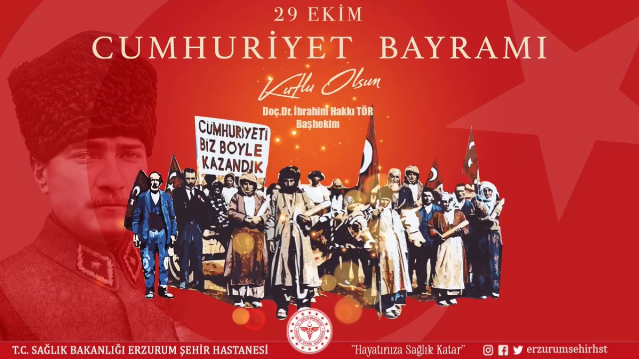 Erzurum Şehir Hastanesi'nde 29 Ekim Cumhuriyet Bayramı Coşkusu