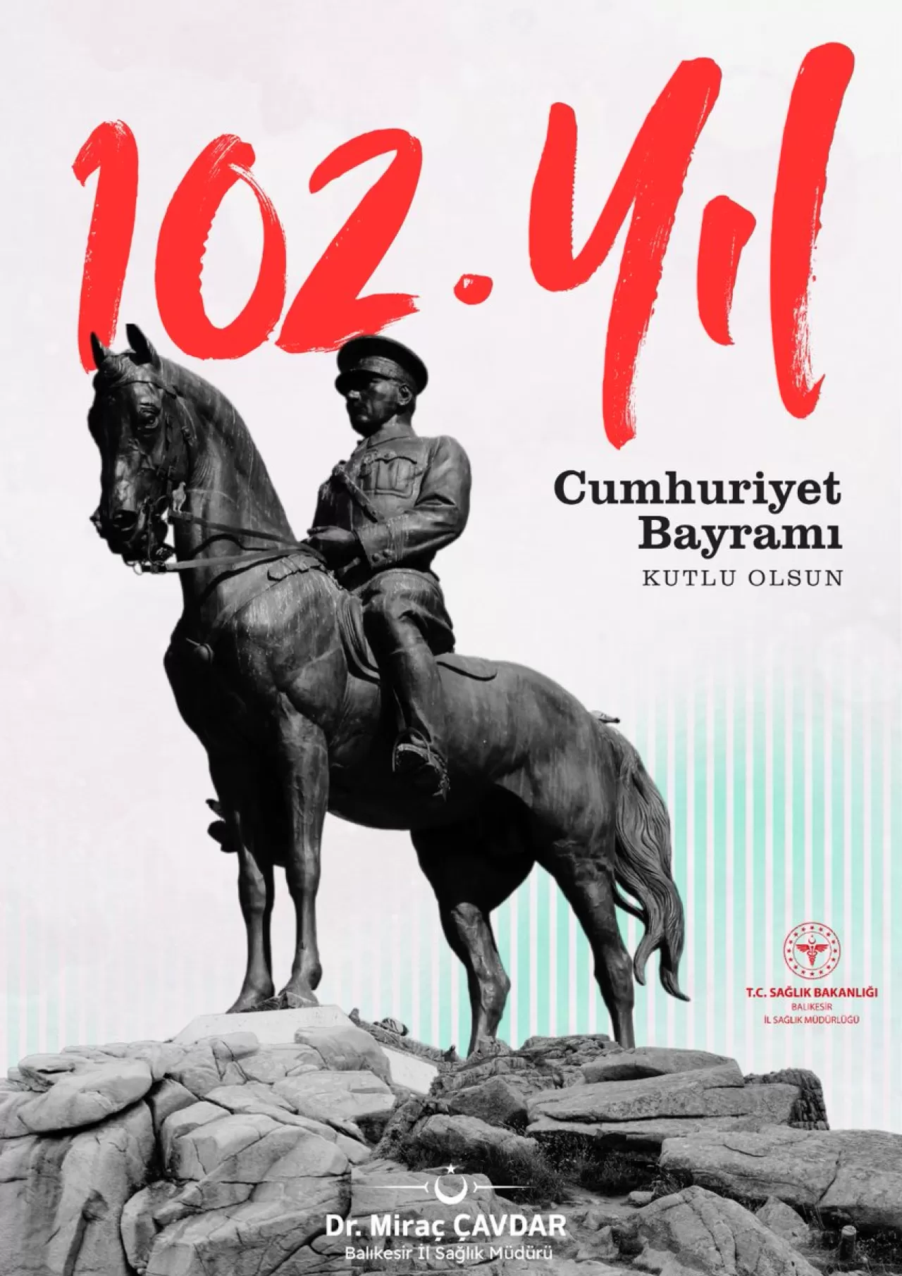 Balıkesir İl Sağlık Müdürlüğü'nden 29 Ekim Cumhuriyet Bayramı Mesajı