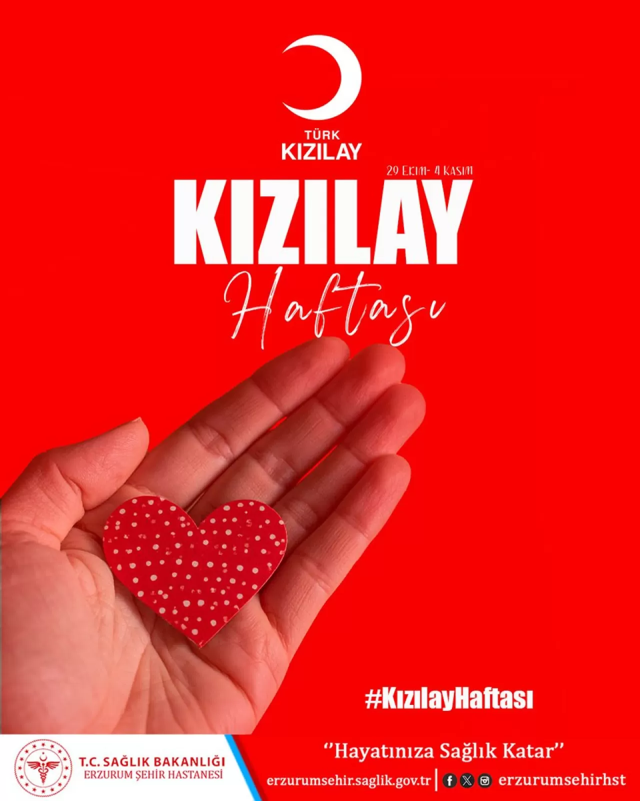 Erzurum Şehir Hastanesi, Kızılay Haftası'nı Kutladı