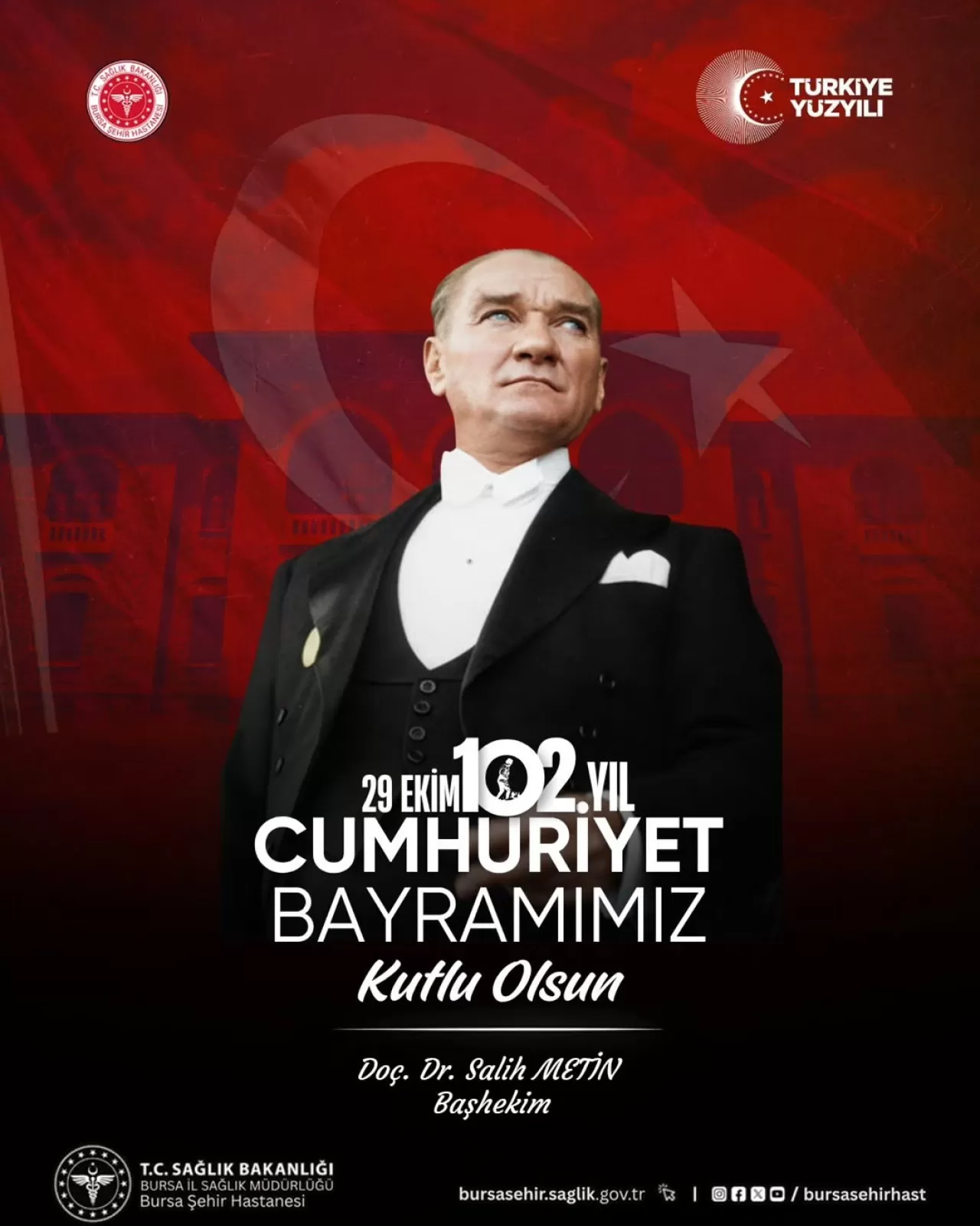 Bursa Şehir Hastanesi'nden Cumhuriyet Bayramı Mesajı