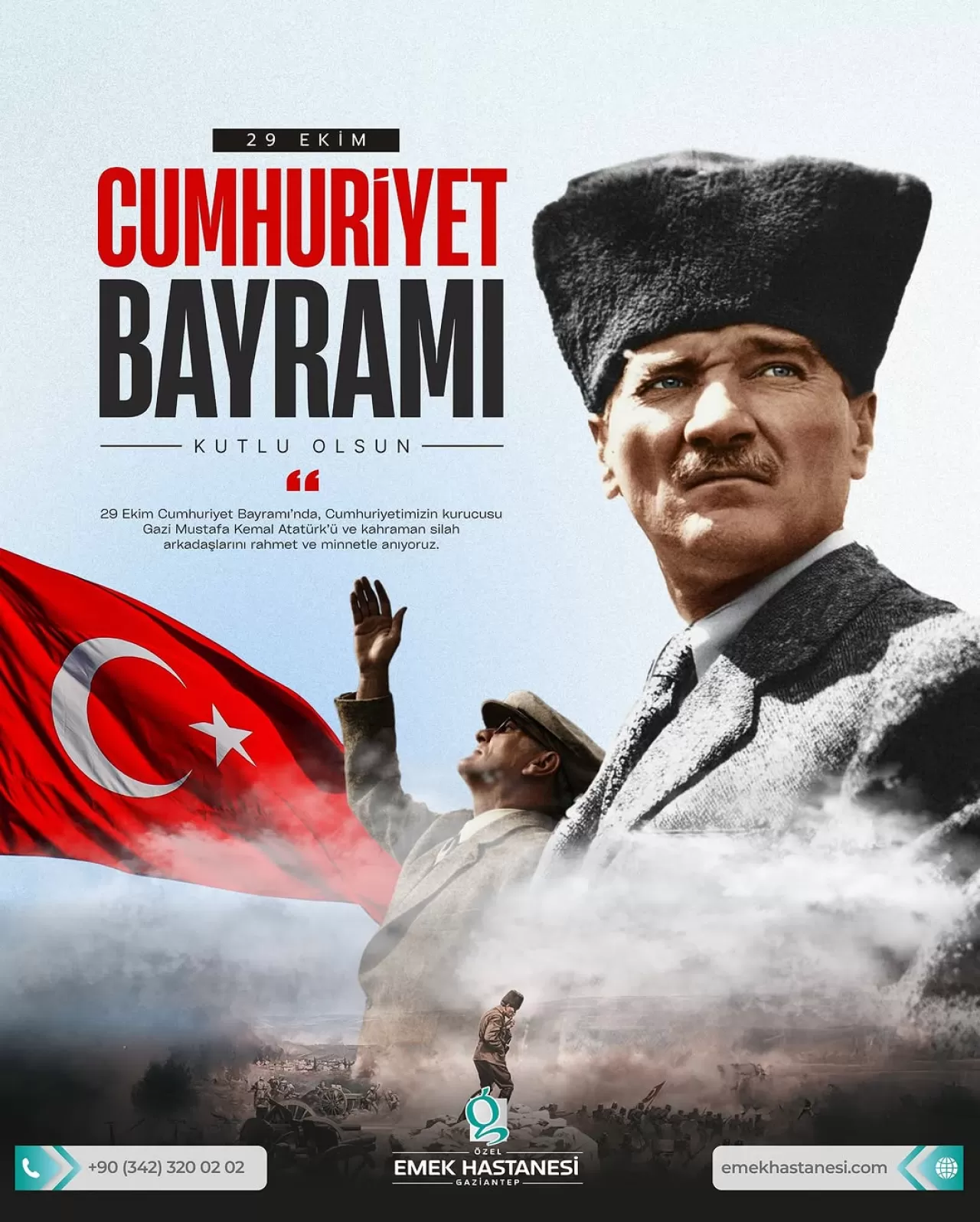 Gaziantep Özel Emek Hastanesi Çalışanlarından 29 Ekim Coşkusu