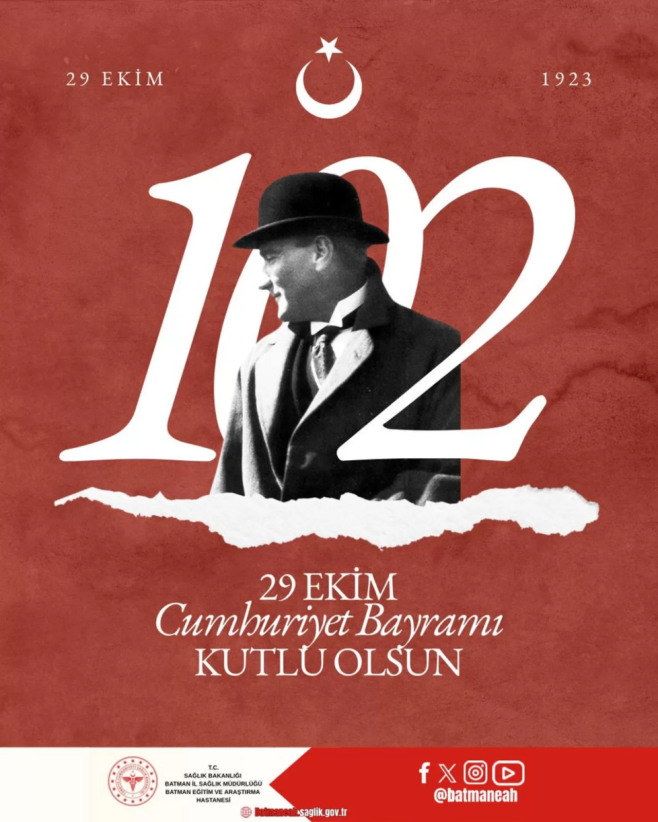 Batman Eğitim ve Araştırma Hastanesi'nde 29 Ekim Coşkusu