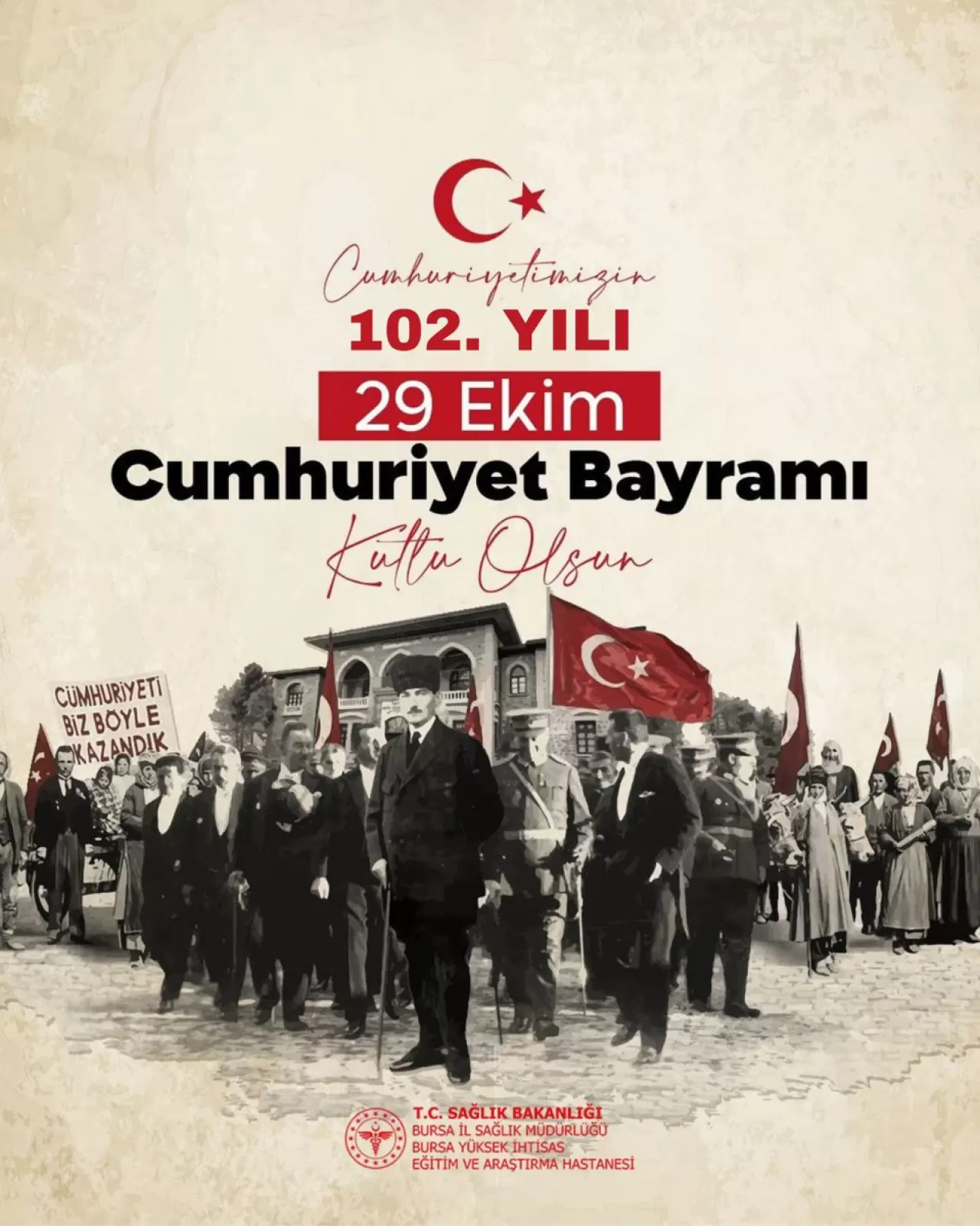 Bursa Yüksek İhtisas EAH'den 29 Ekim Cumhuriyet Bayramı Mesajı