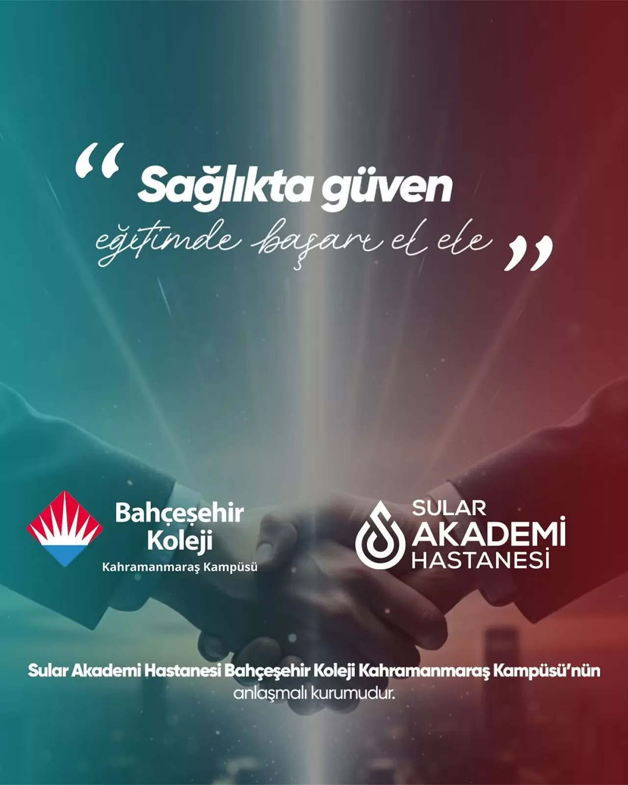Bahçeşehir Koleji Kahramanmaraş Kampüsü, Sular Akademi Hastanesi ile Anlaşma İmzaladı