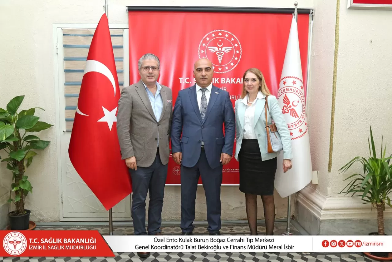 Özel Ento Kulak Burun Boğaz Cerrahi Tıp Merkezi Yöneticileri İzmir İl Sağlık Müdürü'nü Ziyaret Etti