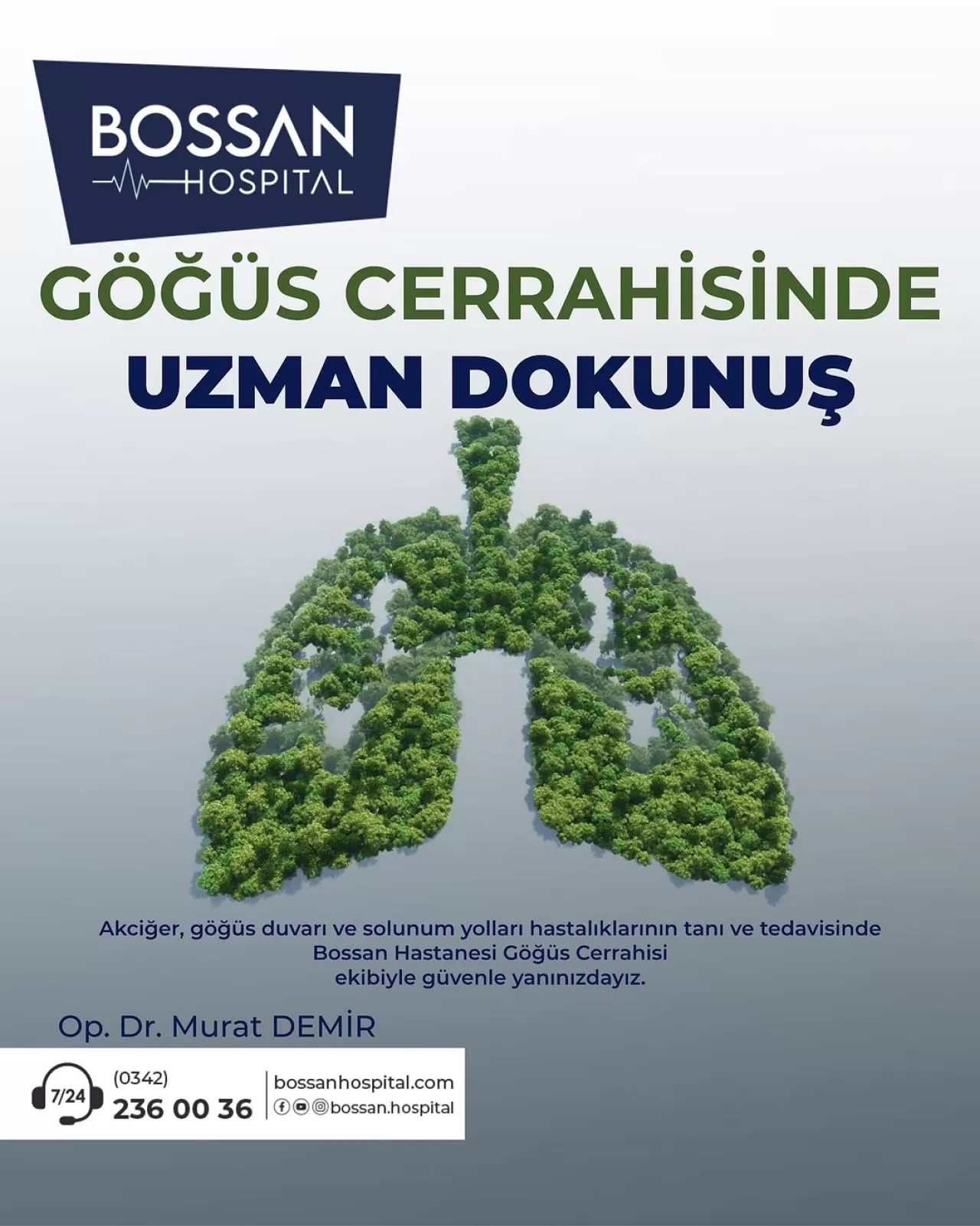 Gaziantep Bossan Hospital'da Göğüs Cerrahisi Hizmeti